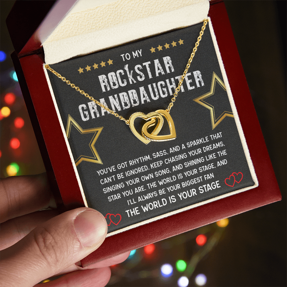 To My Rockstar Granddaughter Necklace – A Gift of Love, Pride & Inspiration