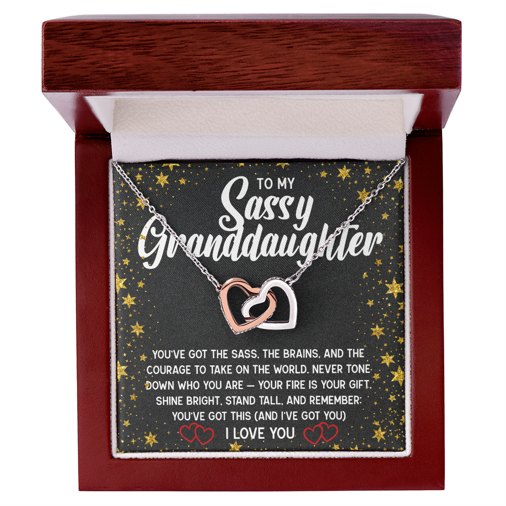 To My Sassy Granddaughter Necklace – A Gift of Love, Confidence & Attitude