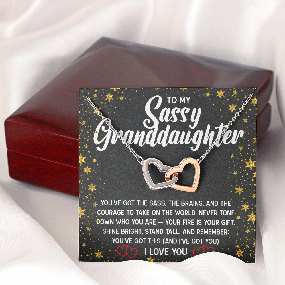 To My Sassy Granddaughter Necklace – A Gift of Love, Confidence & Attitude
