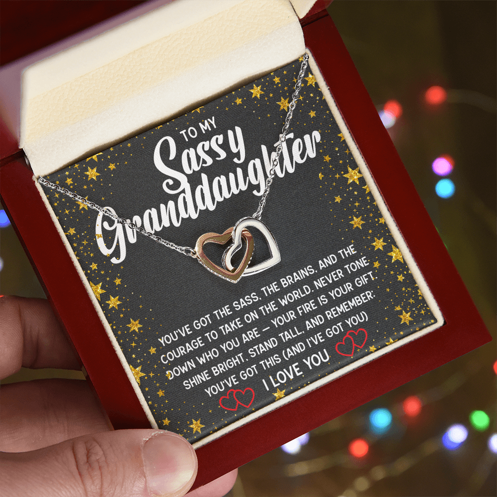 To My Sassy Granddaughter Necklace – A Gift of Love, Confidence & Attitude