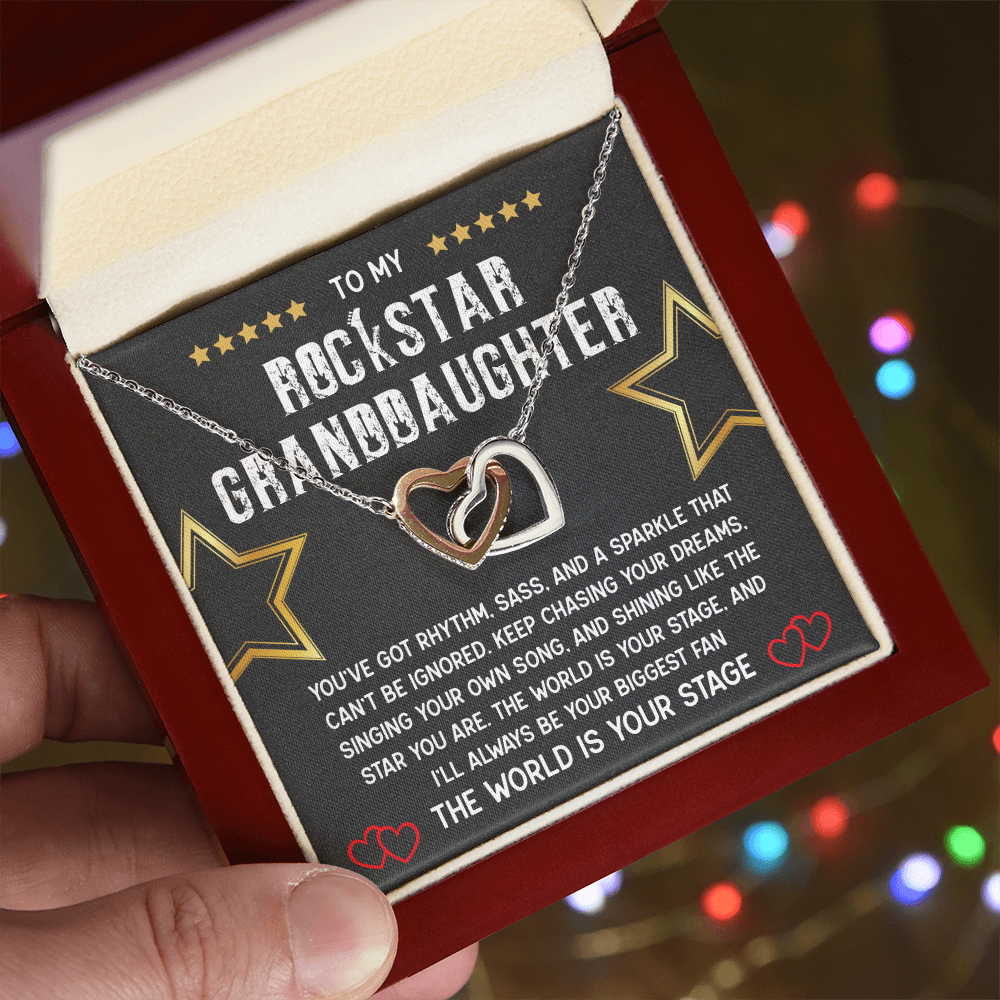 To My Rockstar Granddaughter Necklace – A Gift of Love, Pride & Inspiration