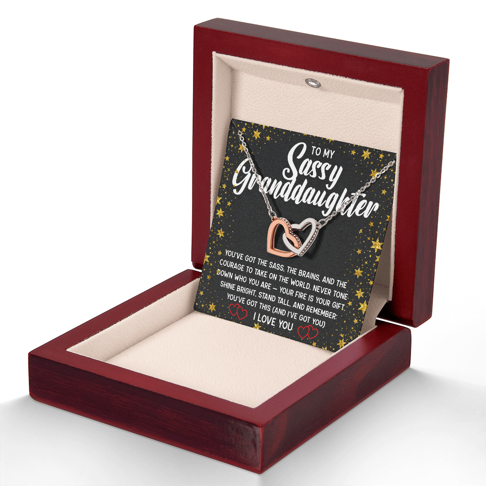 To My Sassy Granddaughter Necklace – A Gift of Love, Confidence & Attitude