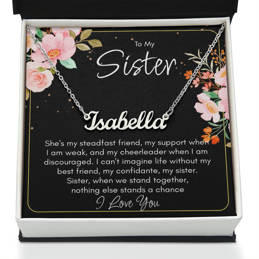 Personalized Name Necklace For Sister