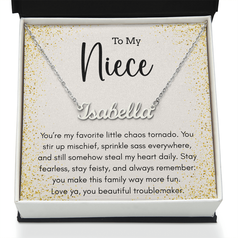 Personalized Name Necklace For A Sassy Niece