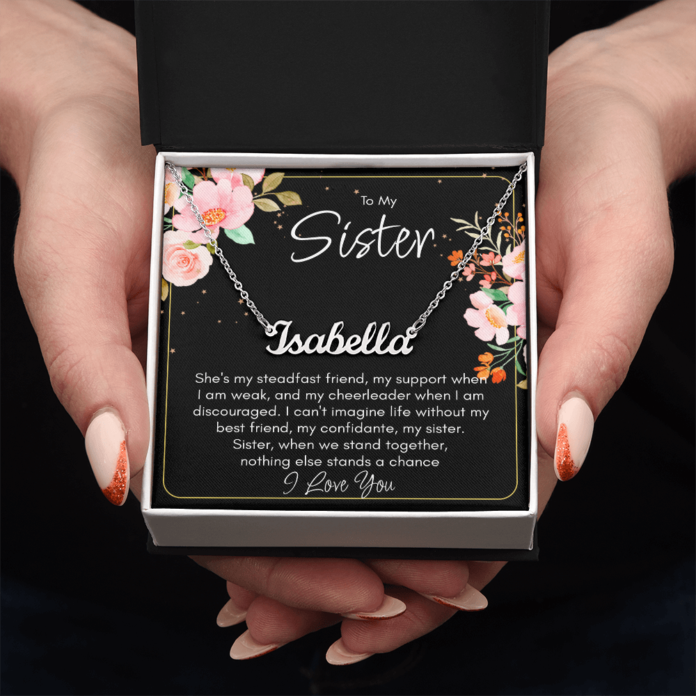 Personalized Name Necklace For Sister