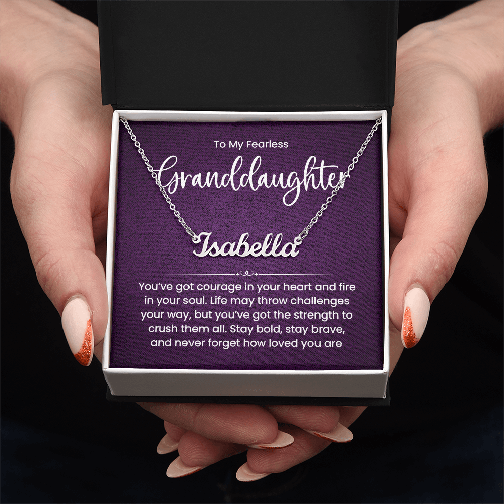 Personalized Name Necklace For A Fearless Granddaughter