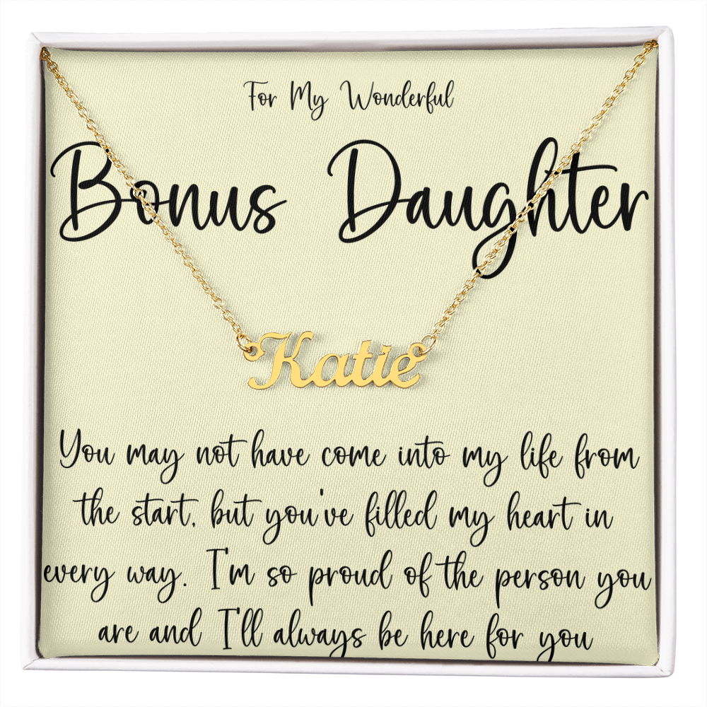 Personalized Name Necklace For A Brilliant Bonus Daughter