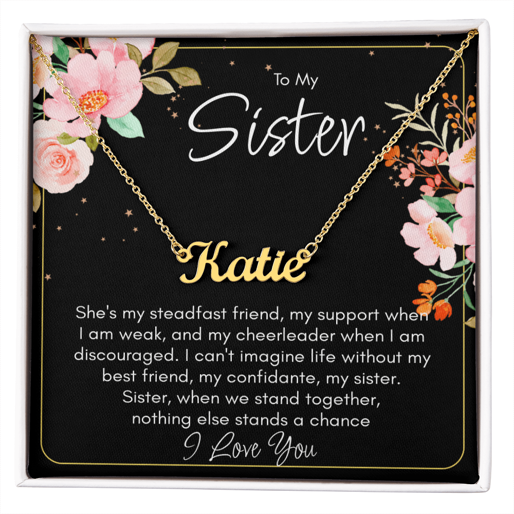 Personalized Name Necklace For Sister