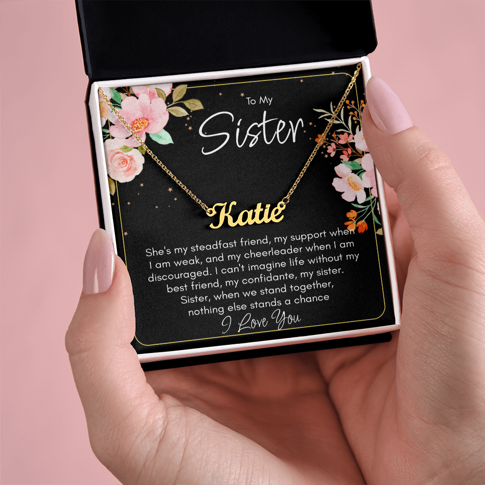 Personalized Name Necklace For Sister