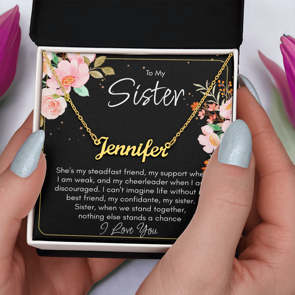 Personalized Name Necklace For Sister