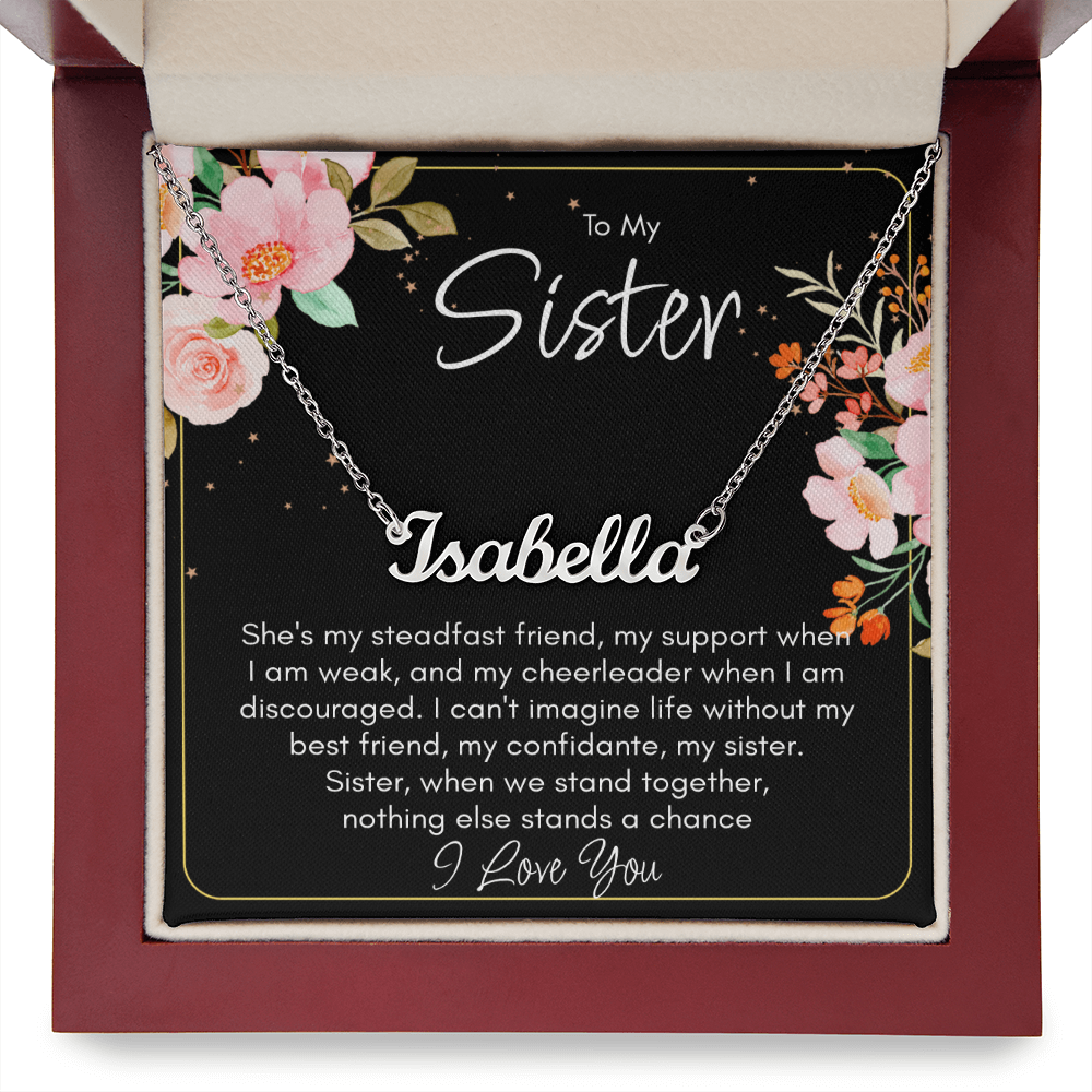 Personalized Name Necklace For Sister