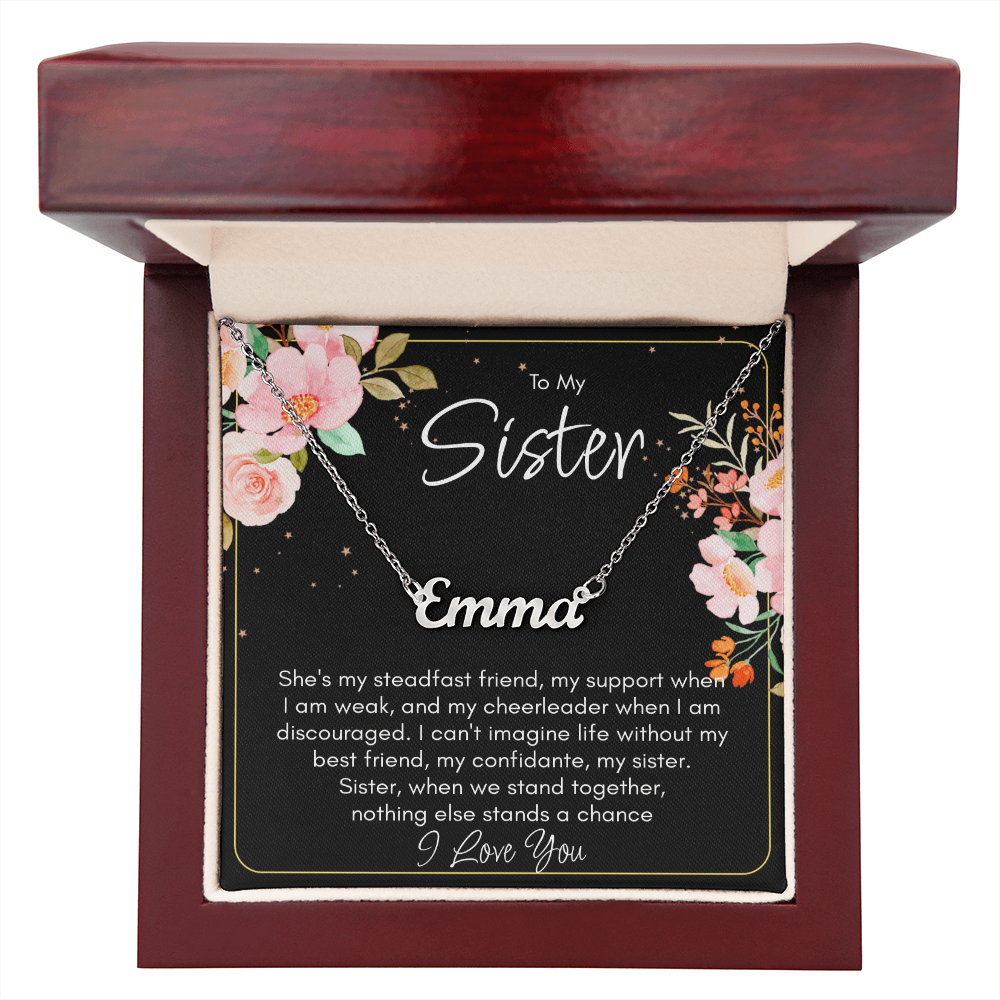 Personalized Name Necklace For Sister