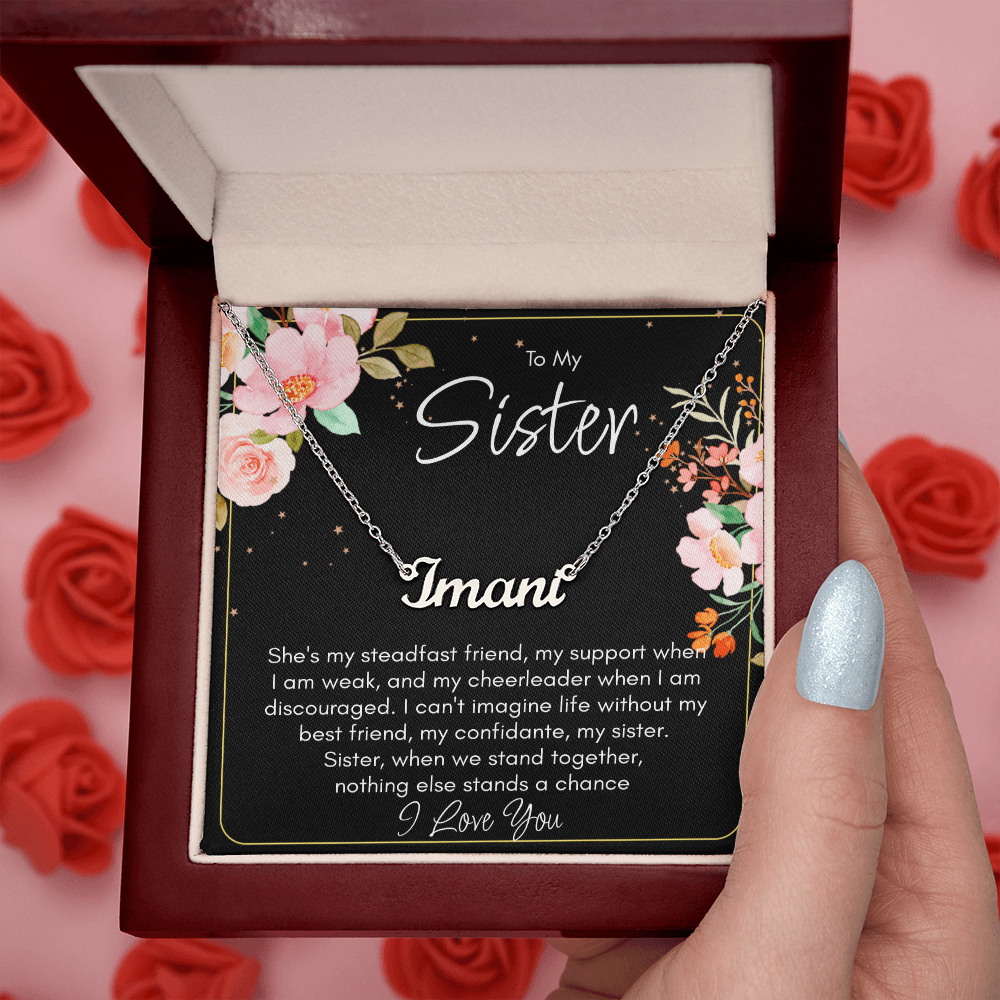 Personalized Name Necklace For Sister