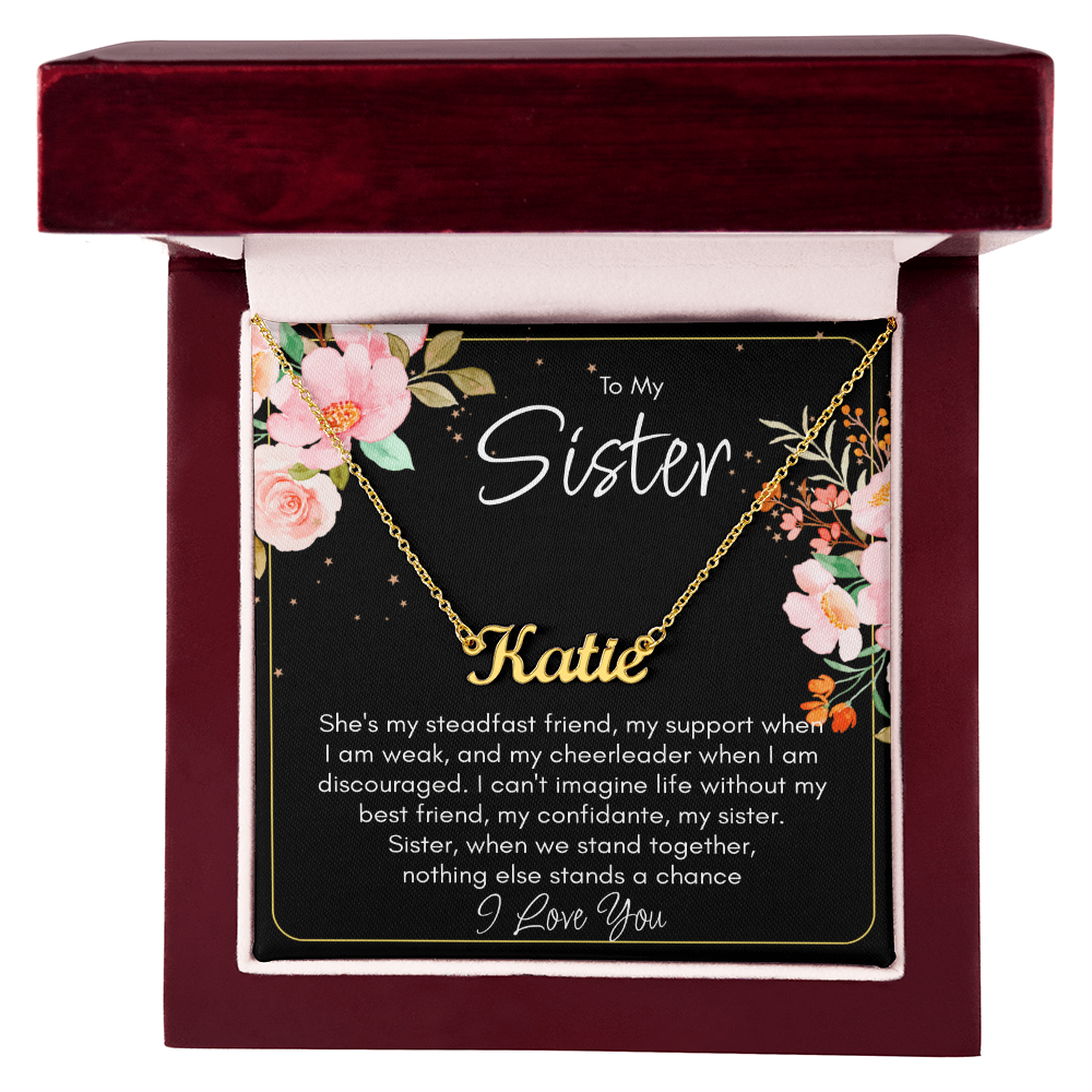 Personalized Name Necklace For Sister