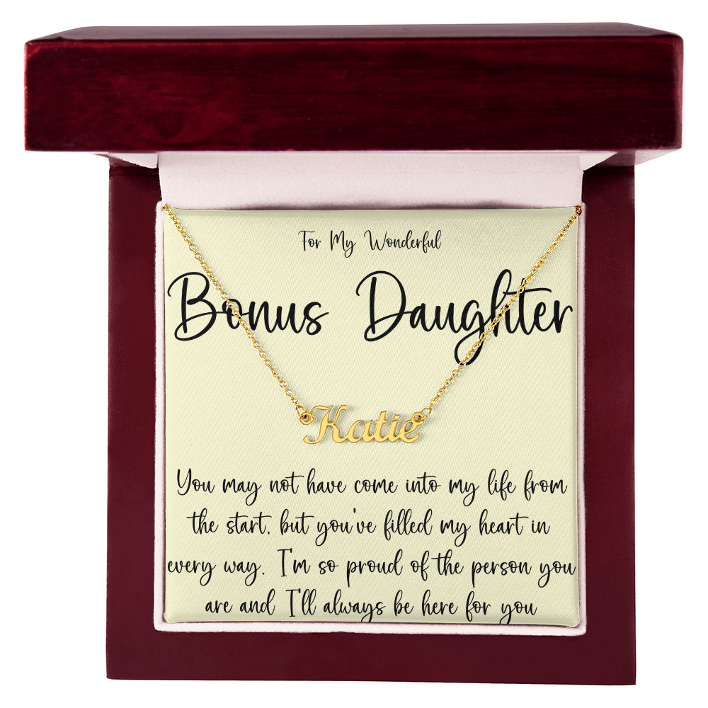 Personalized Name Necklace For A Brilliant Bonus Daughter