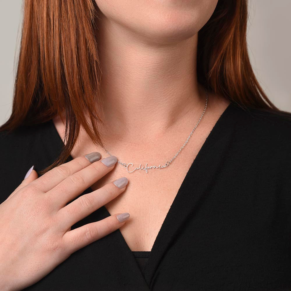 Personalized Name Necklace For A Girls 15th Birthday