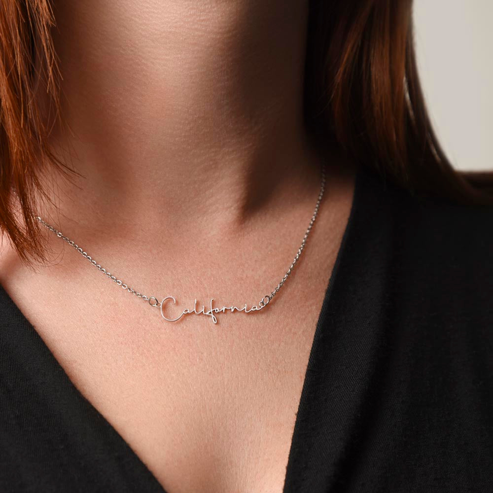Personalized Name Necklace For A Girls 15th Birthday