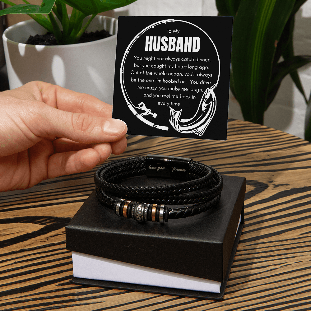 Gift Bracelet For Your Fisherman Husband - The One Who Reeled You In!