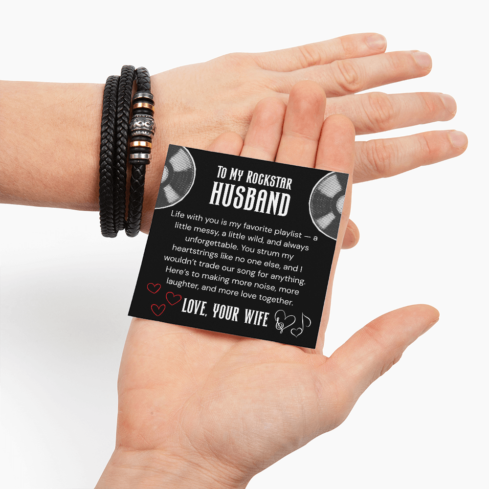 Rockstar Husband Bracelet – A Love Song He'll Always Wear 🎸❤️