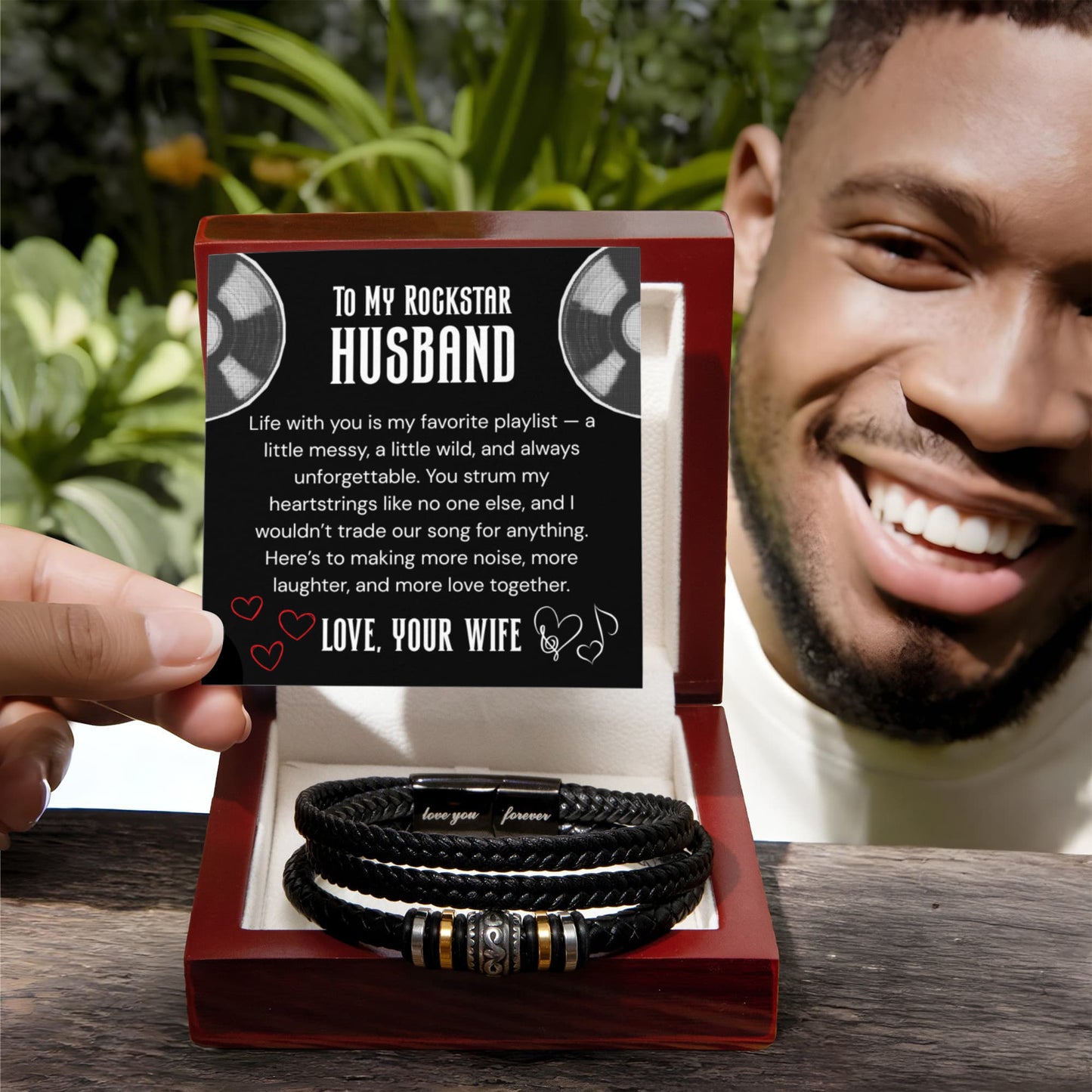 Rockstar Husband Bracelet – A Love Song He'll Always Wear 🎸❤️