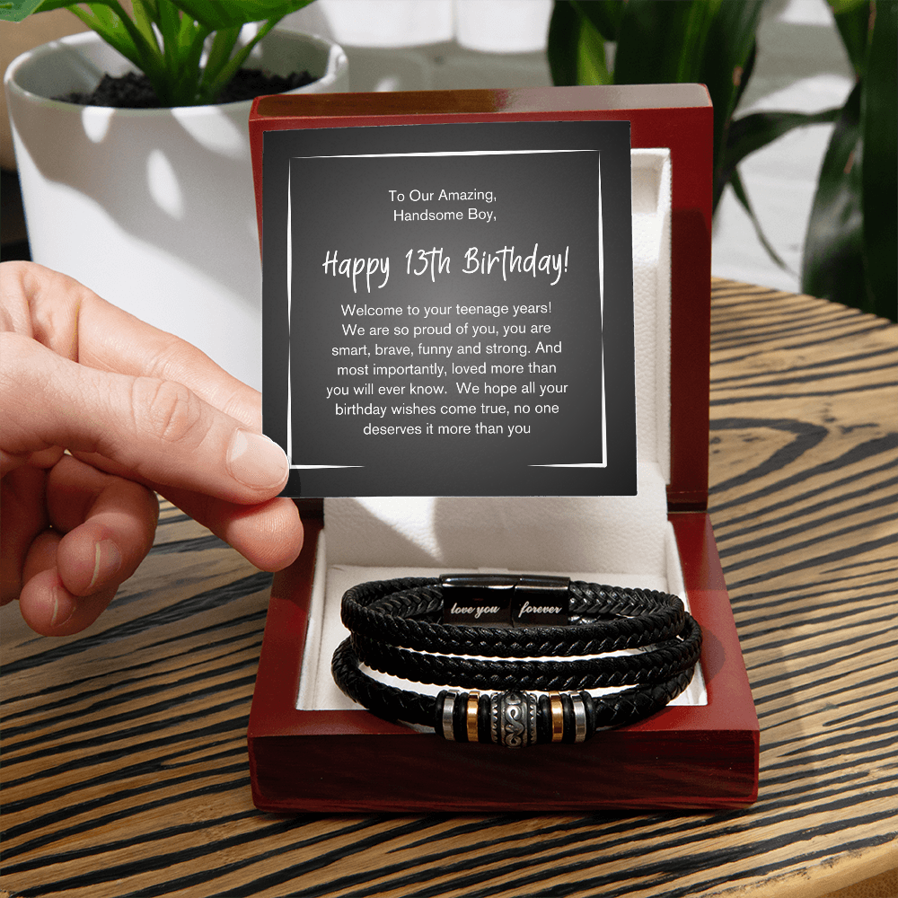 13th Birthday Bracelet For An Amazing Boy