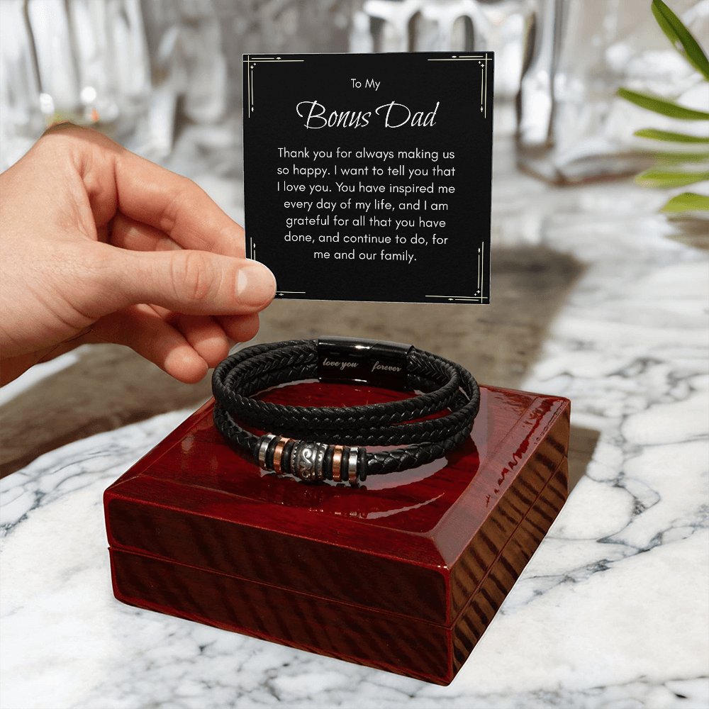 Bonus Dad Bracelet – Meaningful Gift for Bonus Dad