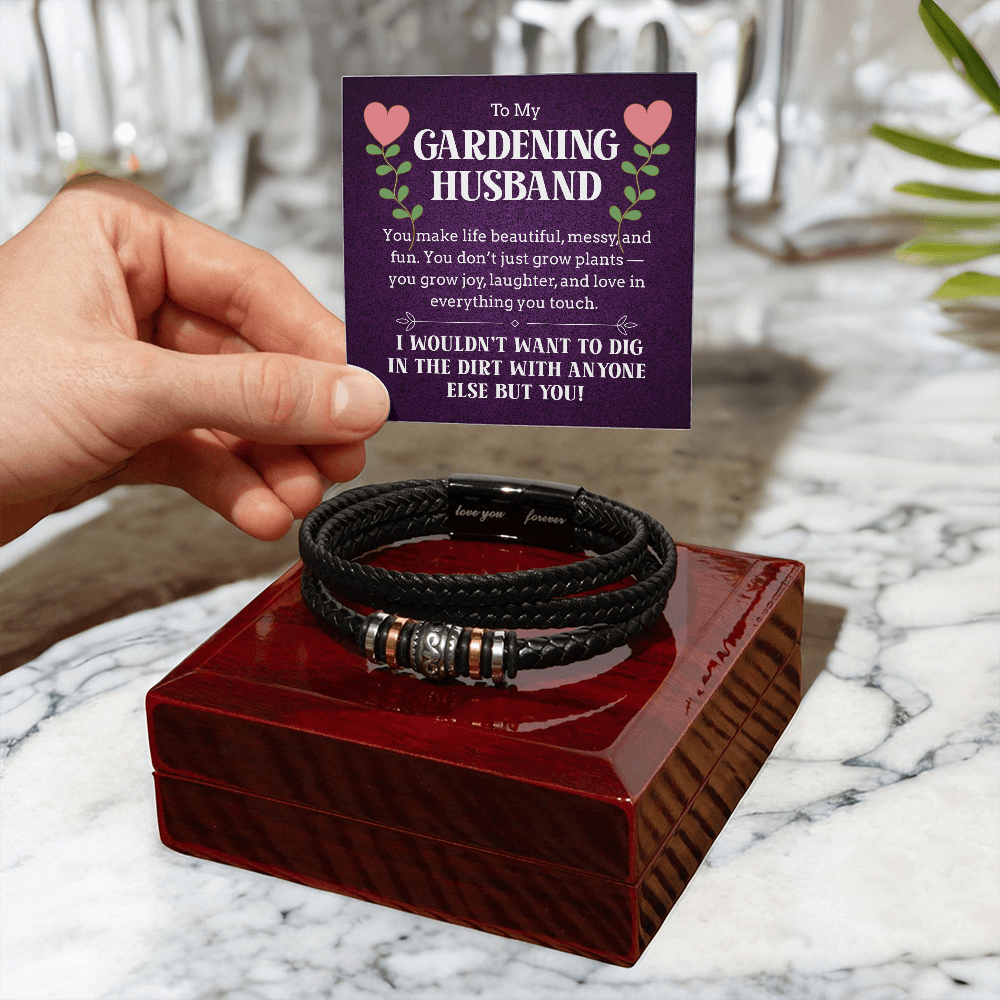 Bracelet for Gardening Husband - A Love That Grows Stronger Every Day