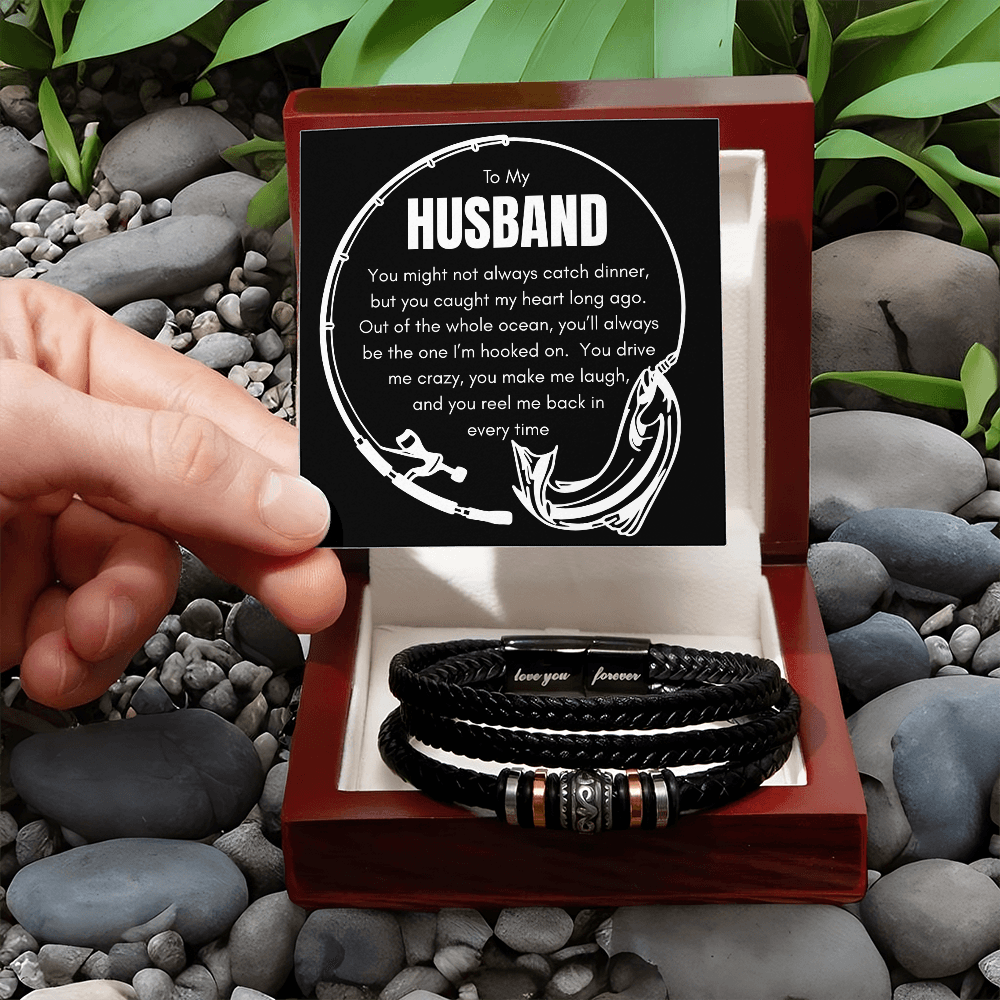Gift Bracelet For Your Fisherman Husband - The One Who Reeled You In!