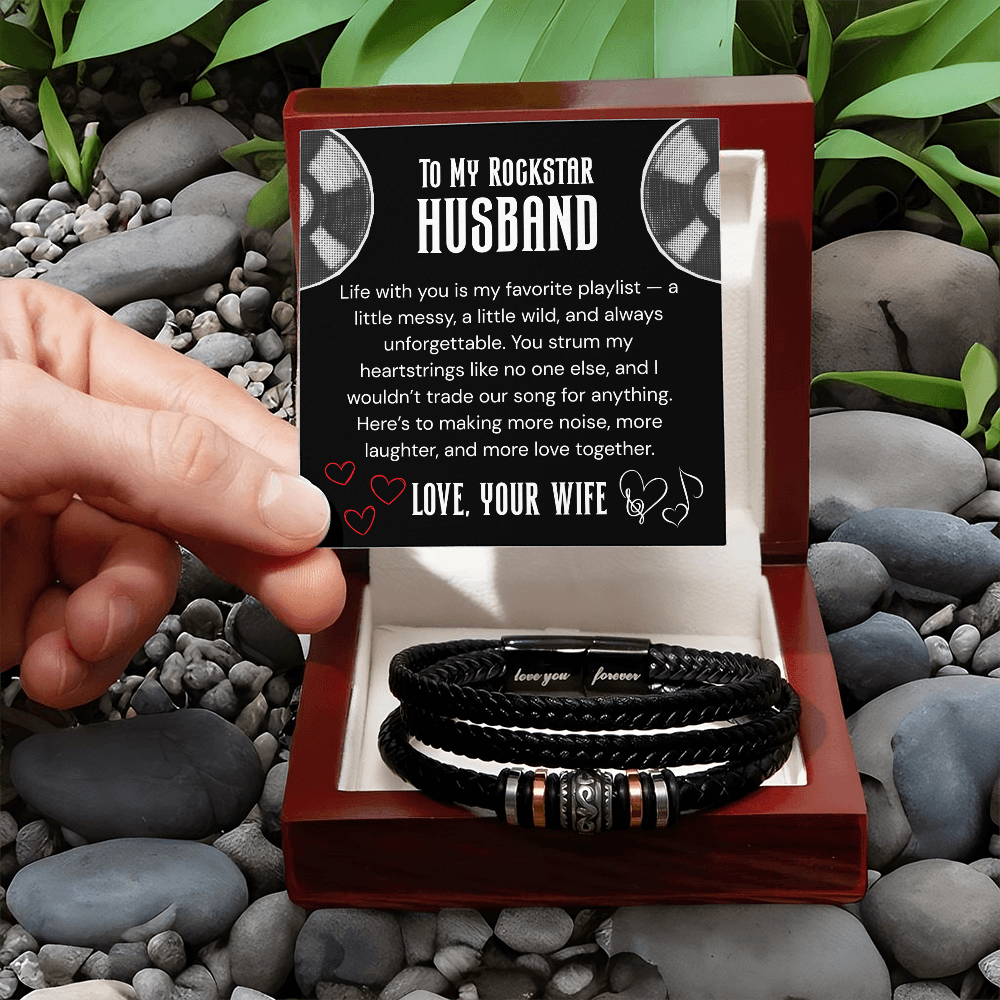 Rockstar Husband Bracelet – A Love Song He'll Always Wear 🎸❤️