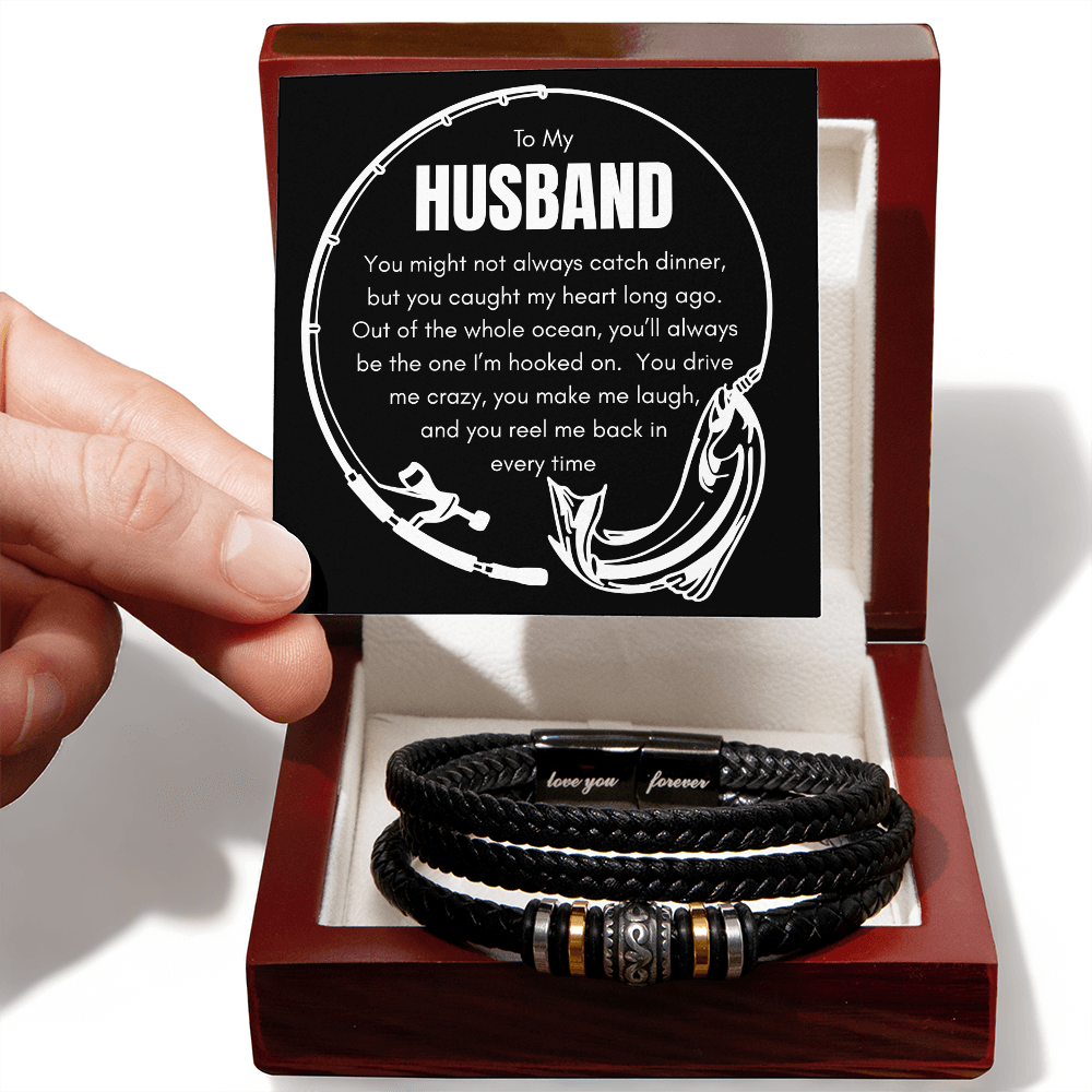 Gift Bracelet For Your Fisherman Husband - The One Who Reeled You In!