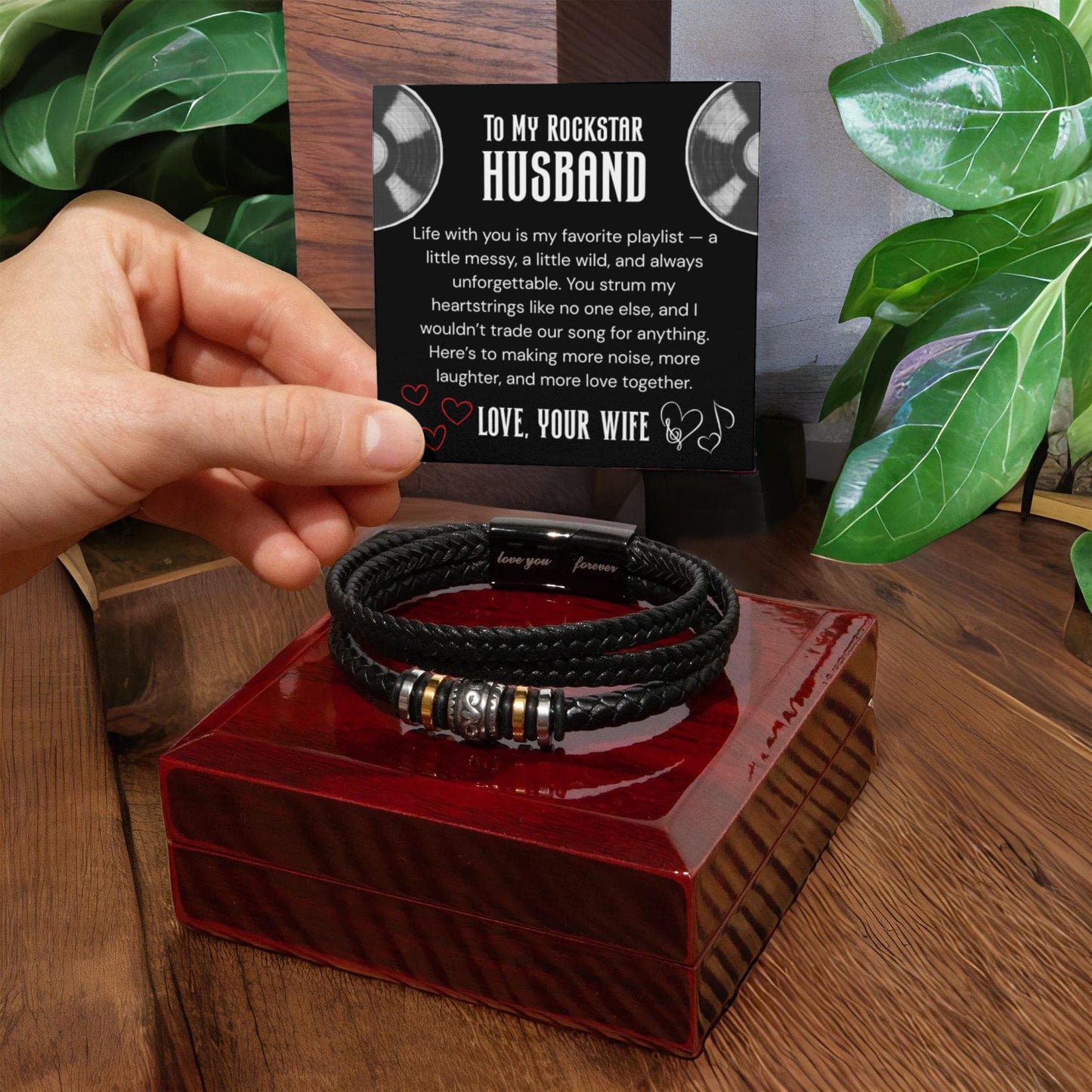 Rockstar Husband Bracelet – A Love Song He'll Always Wear 🎸❤️