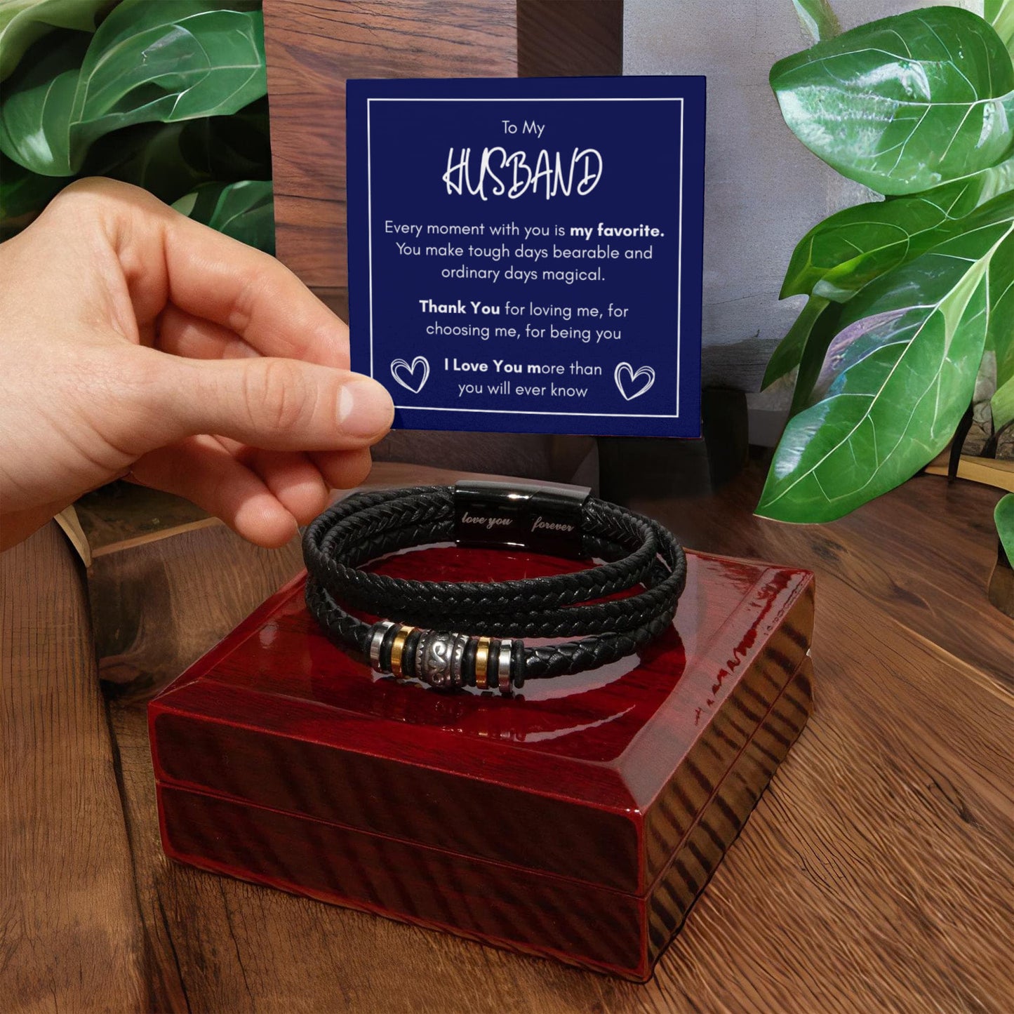 To My Husband — Romantic Message Bracelet