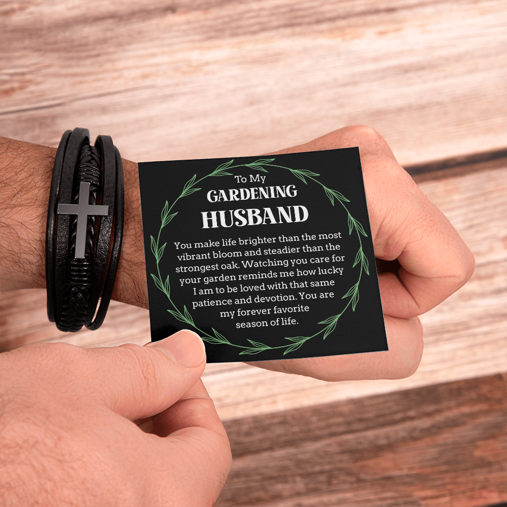 Men's Bracelet Gift for Garden-Loving Husband - Forever Favorite Season of Life