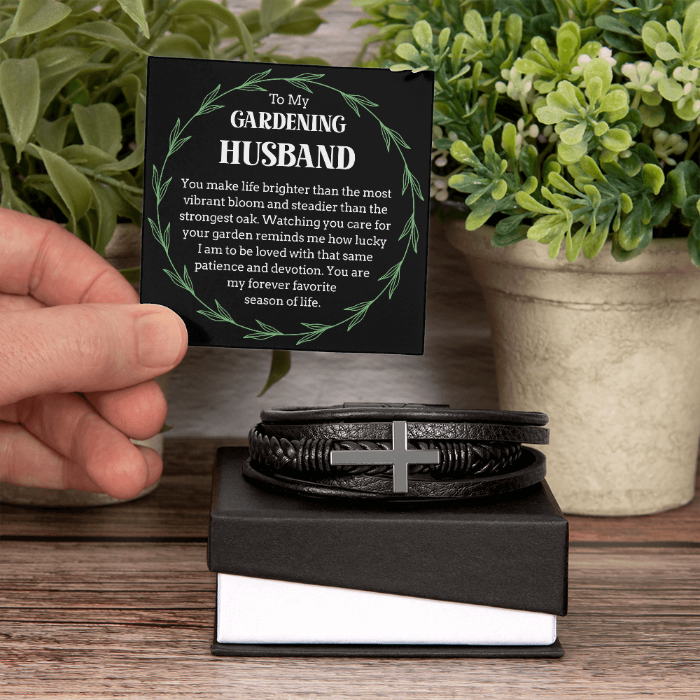 Men's Bracelet Gift for Garden-Loving Husband - Forever Favorite Season of Life