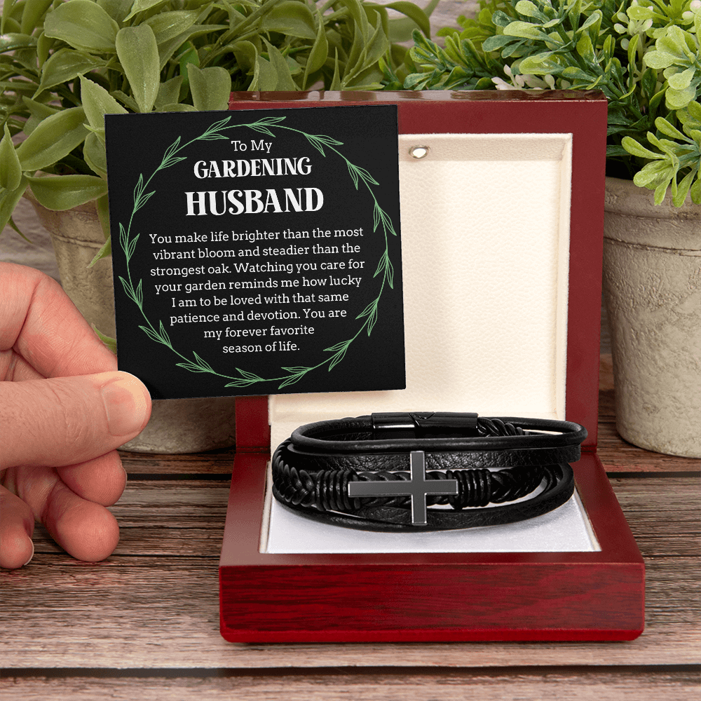 Men's Bracelet Gift for Garden-Loving Husband - Forever Favorite Season of Life