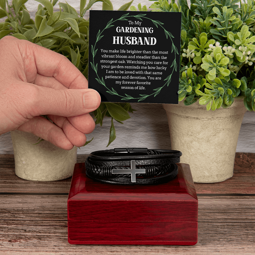 Men's Bracelet Gift for Garden-Loving Husband - Forever Favorite Season of Life