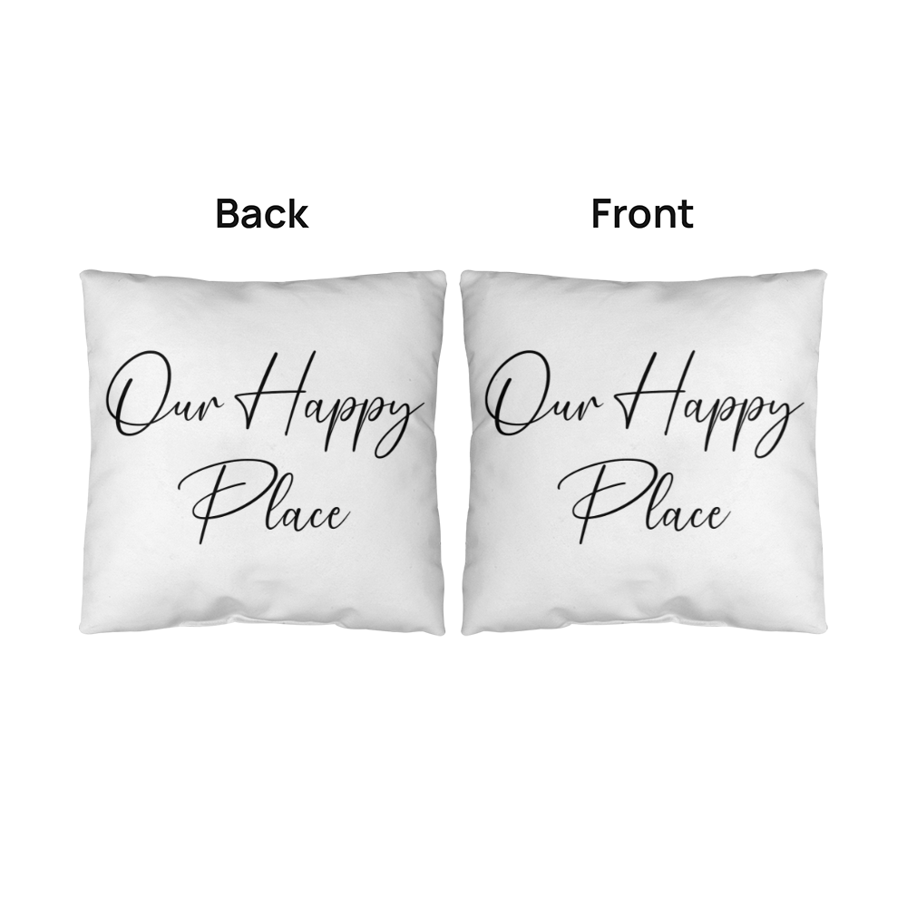 Our Happy Place Pillow