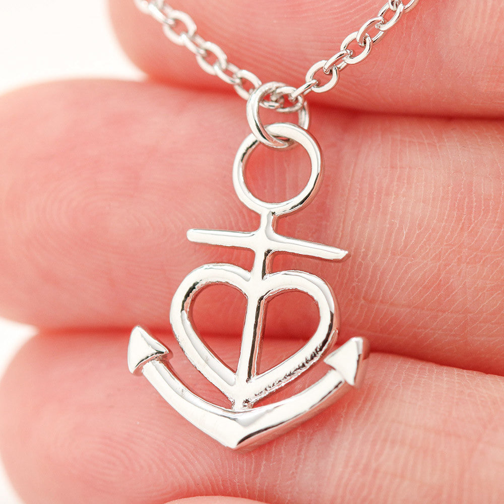 To the Woman Who Reeled Me In -Anchor Necklace For Your Fishing Wife