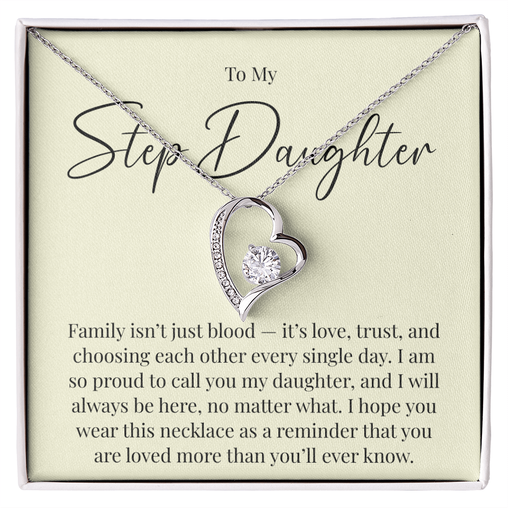 Necklace For A Cherished Step Daughter - Family Isn't Just Blood