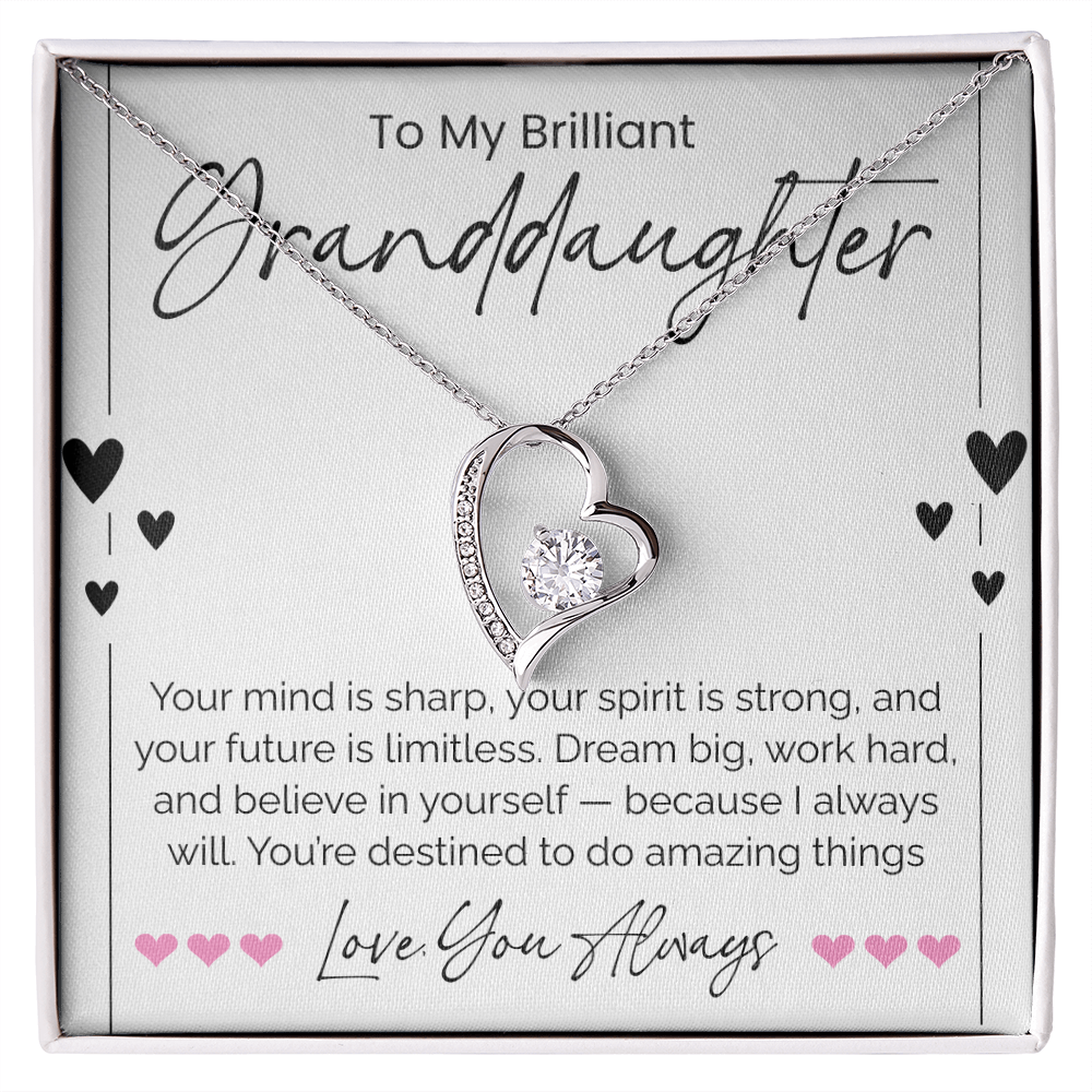 To My Brilliant Granddaughter Necklace – A Gift of Love, Pride & Inspiration