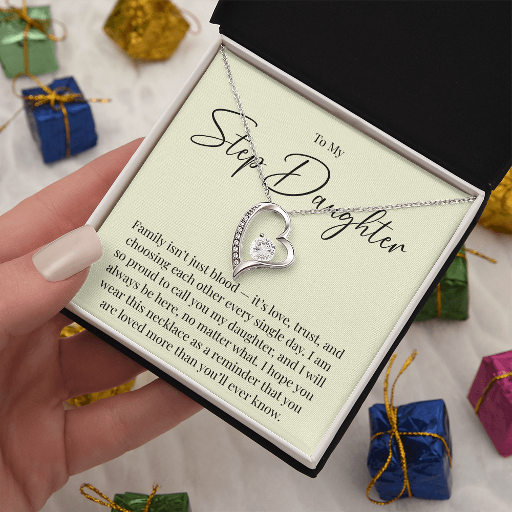Necklace For A Cherished Step Daughter - Family Isn't Just Blood