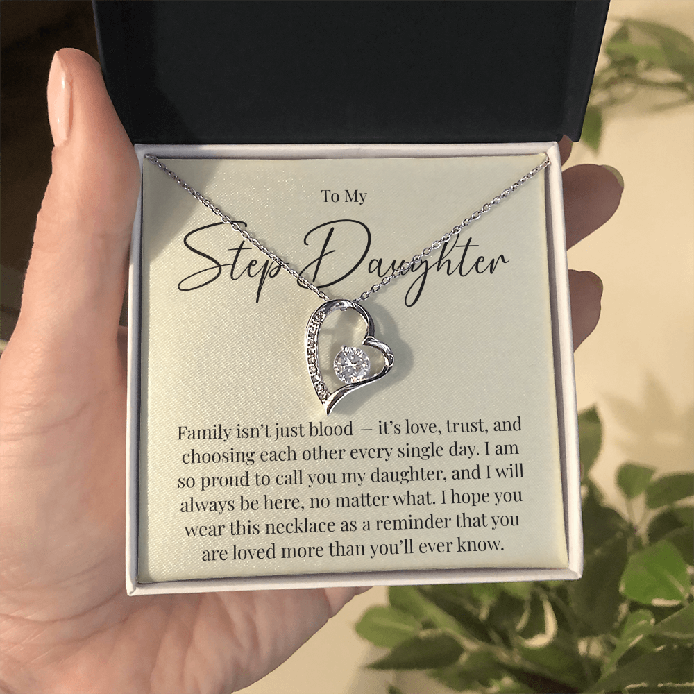 Necklace For A Cherished Step Daughter - Family Isn't Just Blood