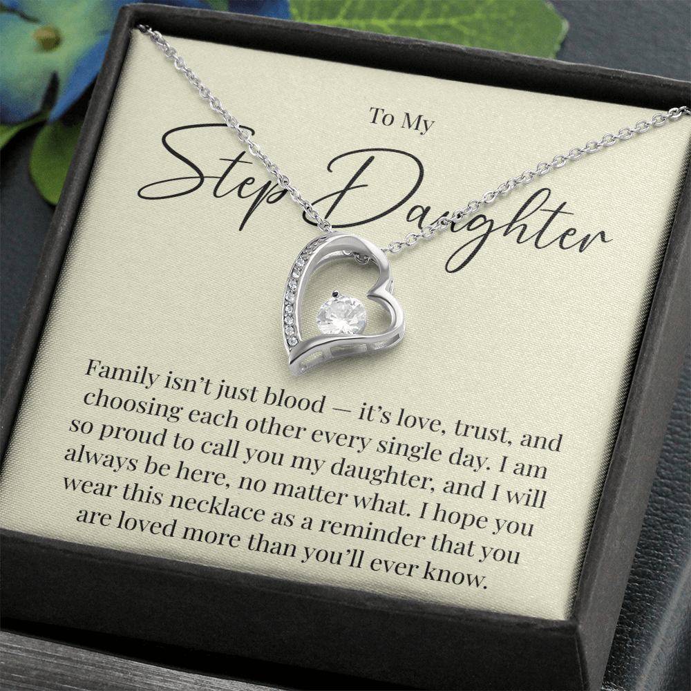 Necklace For A Cherished Step Daughter - Family Isn't Just Blood