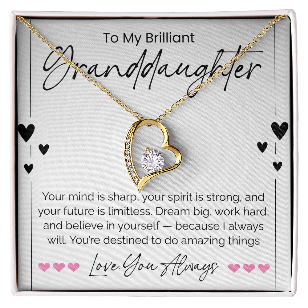 To My Brilliant Granddaughter Necklace – A Gift of Love, Pride & Inspiration