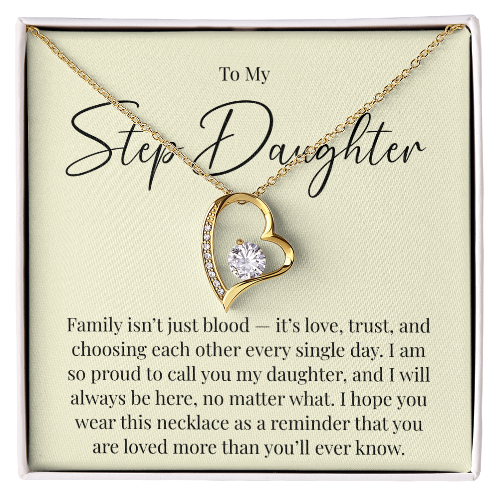 Necklace For A Cherished Step Daughter - Family Isn't Just Blood