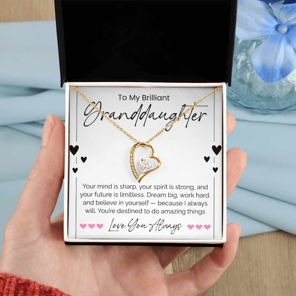To My Brilliant Granddaughter Necklace – A Gift of Love, Pride & Inspiration