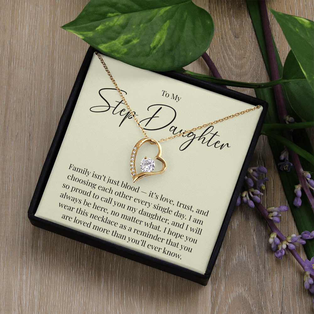 Necklace For A Cherished Step Daughter - Family Isn't Just Blood