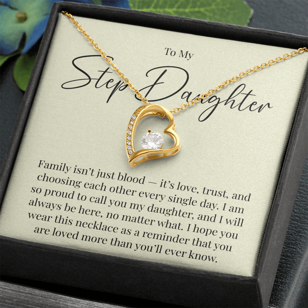 Necklace For A Cherished Step Daughter - Family Isn't Just Blood