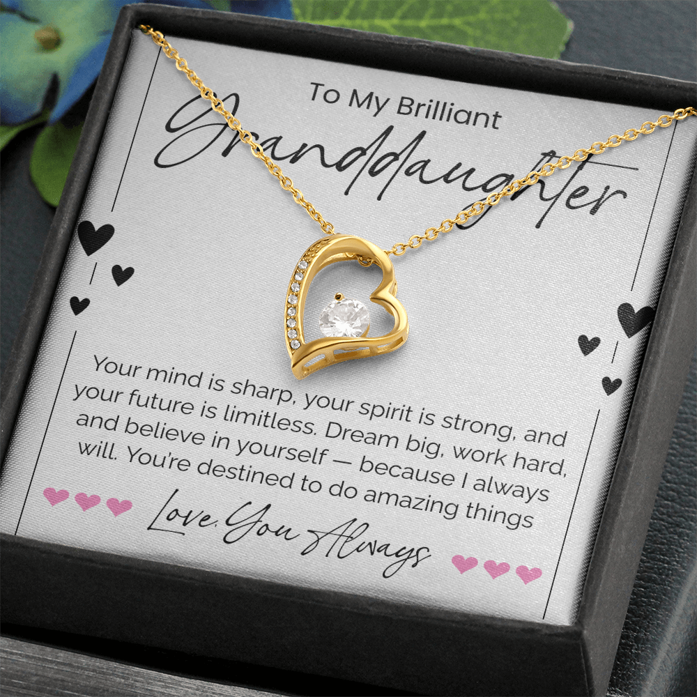 To My Brilliant Granddaughter Necklace – A Gift of Love, Pride & Inspiration