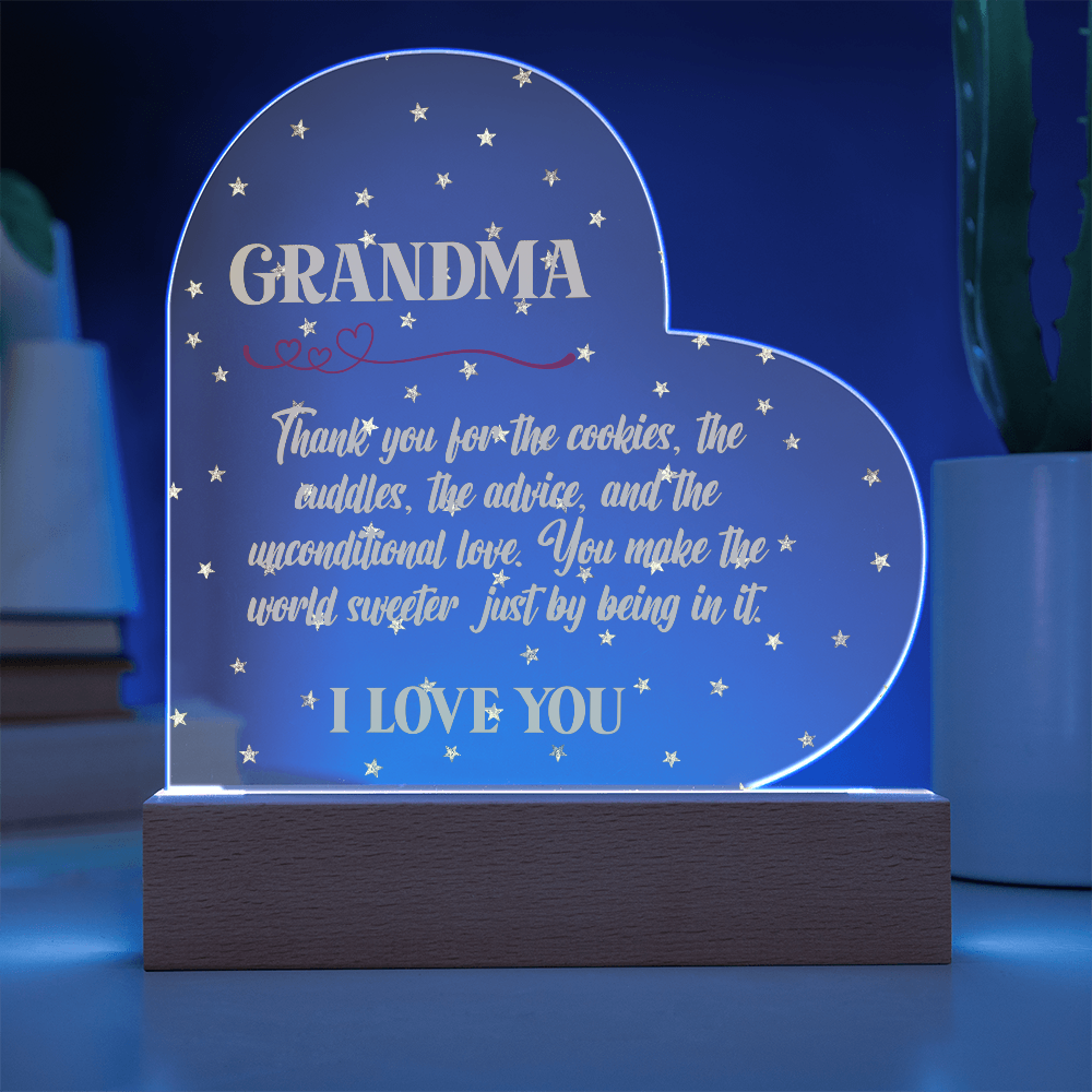 “Cookies, Cuddles & Love” Grandma Appreciation Plaque